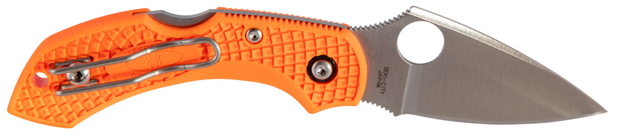 Spyderco Dragonfly 2 2.30" Folding Drop Point VG-10 SS Blade C28POR2 Orange FRN Handle with Wire Clip