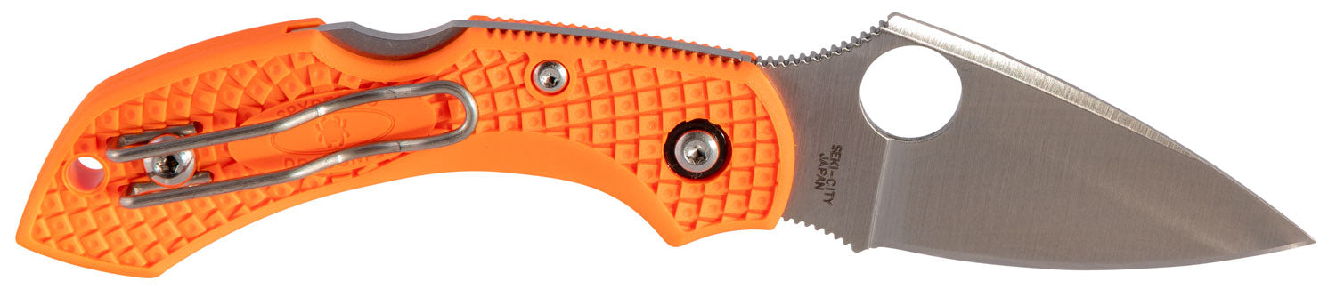 Spyderco Dragonfly 2 2.30" Folding Drop Point VG-10 SS Blade C28POR2 Orange FRN Handle with Wire Clip