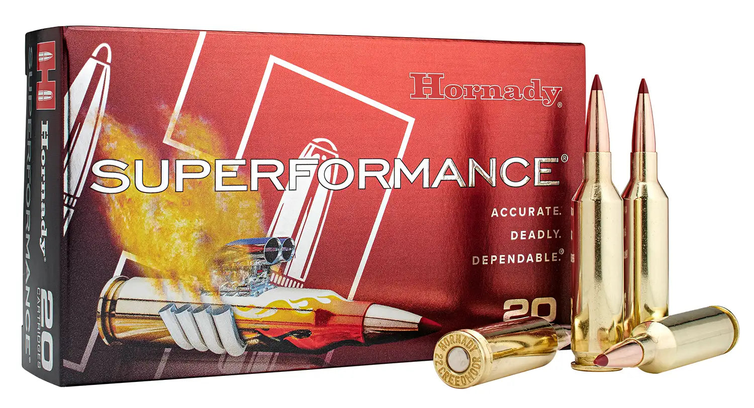HORNADY 22 CREEDMOOR 65 GR CX SPF 20RD/BX 10BX/CS