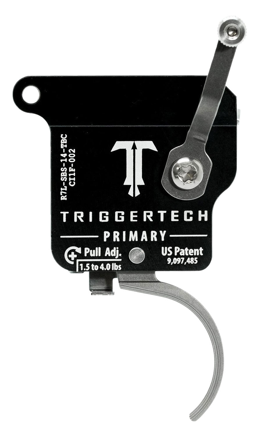 TriggerTech Primary Adjustable Curved Single-Stage Drop-In Trigger for Left-Hand Remington 700 1.5-4 lbs