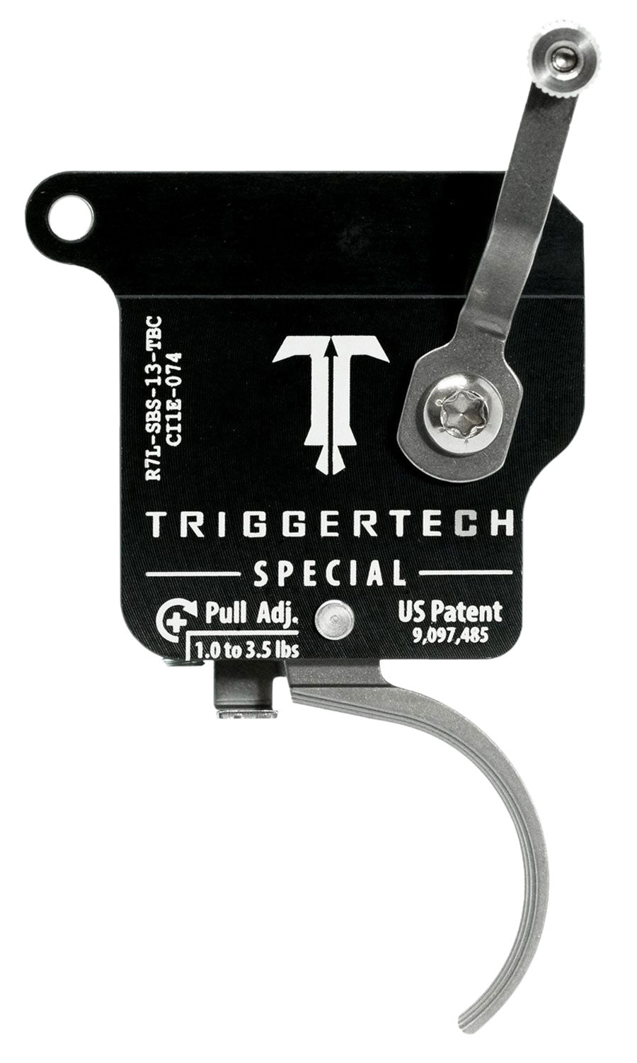 TriggerTech Special Adjustable Curved Single-Stage Drop-In Trigger for Left-Hand Remington 700 1-3.5 lbs