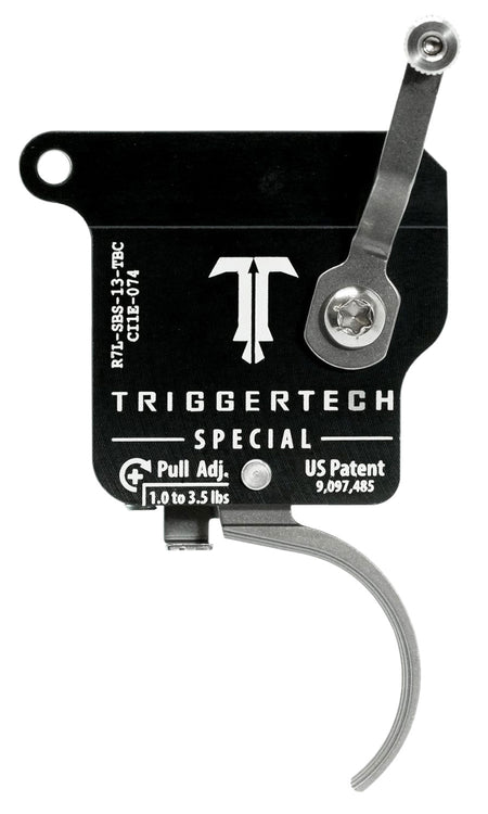TriggerTech Special Adjustable Curved Single-Stage Drop-In Trigger for Left-Hand Remington 700 1-3.5 lbs