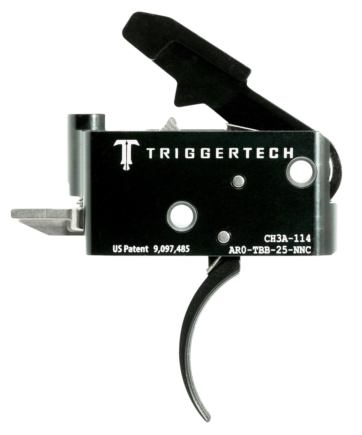 TriggerTech Adaptable AR-15 Two-Stage Curved Trigger Black Housing Adjustable 2.5-5 lbs AROTBB25NNC
