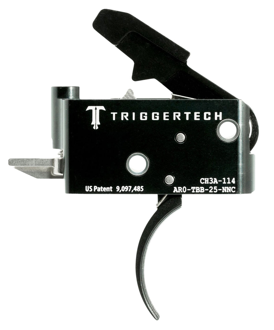 TriggerTech Adaptable AR-15 Two-Stage Curved Trigger Black Housing Adjustable 2.5-5 lbs AROTBB25NNC