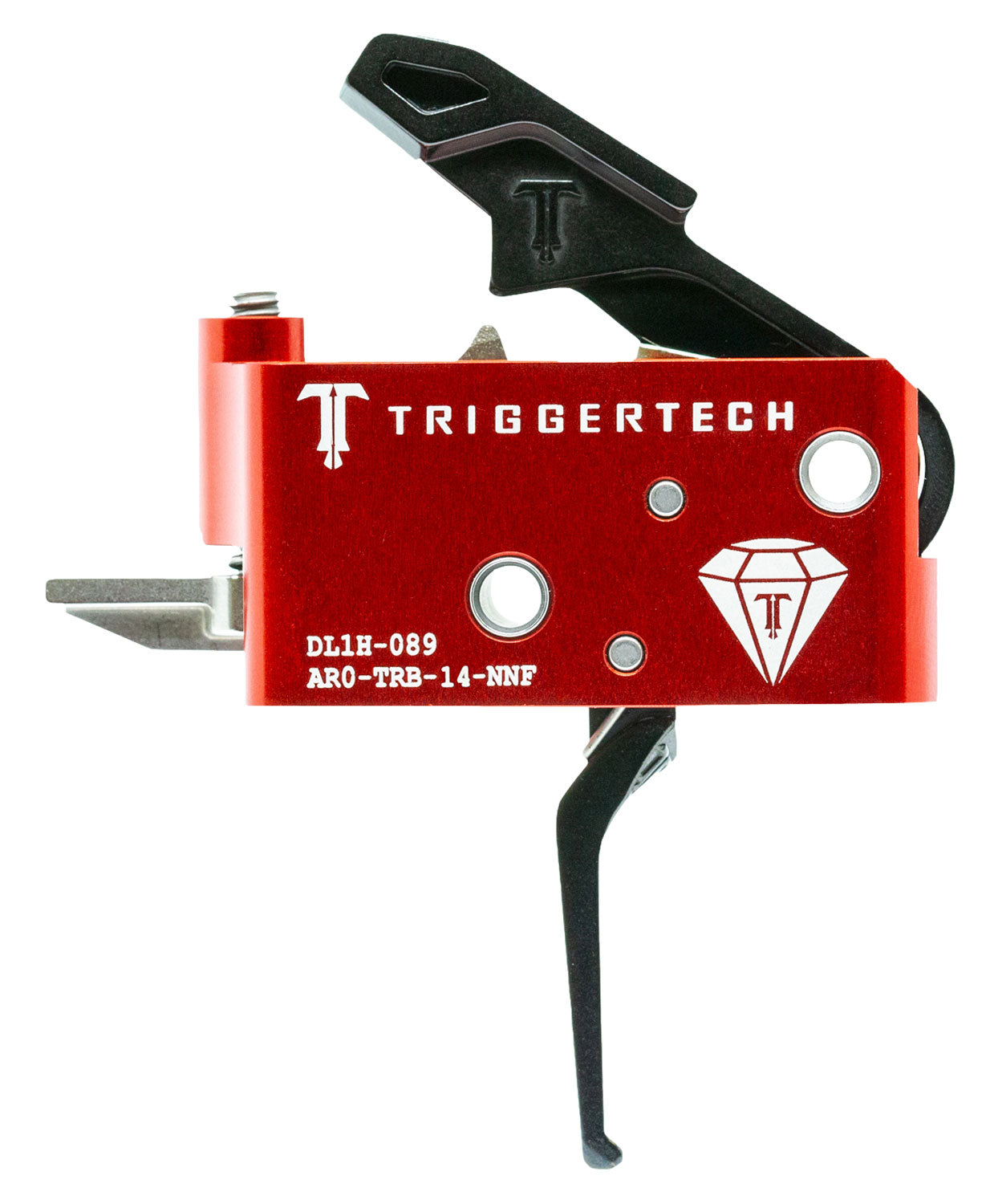 TriggerTech AR-15 Right Diamond Two-Stage Flat Trigger, 1.50-4 lbs Pull Weight