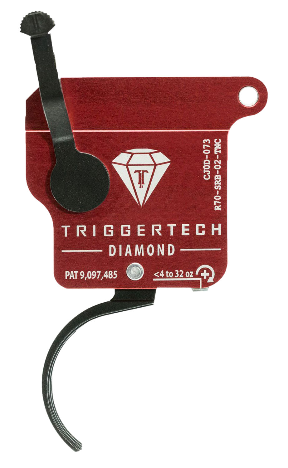 TriggerTech Rem 700 Right-Hand Diamond Single-Stage Curved Trigger Without Bolt Release, 0.3-2 lbs