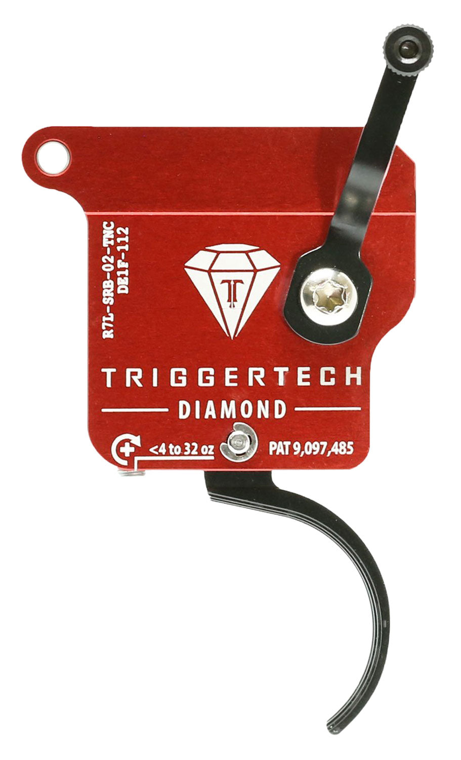 TriggerTech Rem 700 Left Diamond Single-Stage Curved Trigger Without Bolt Release, Up to 2 lbs Pull
