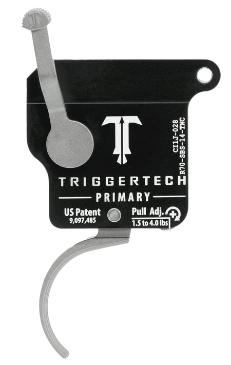 TriggerTech Rem 700 Right-Hand Primary Traditional Curved Single-Stage Trigger, 1.50-4 lbs Pull