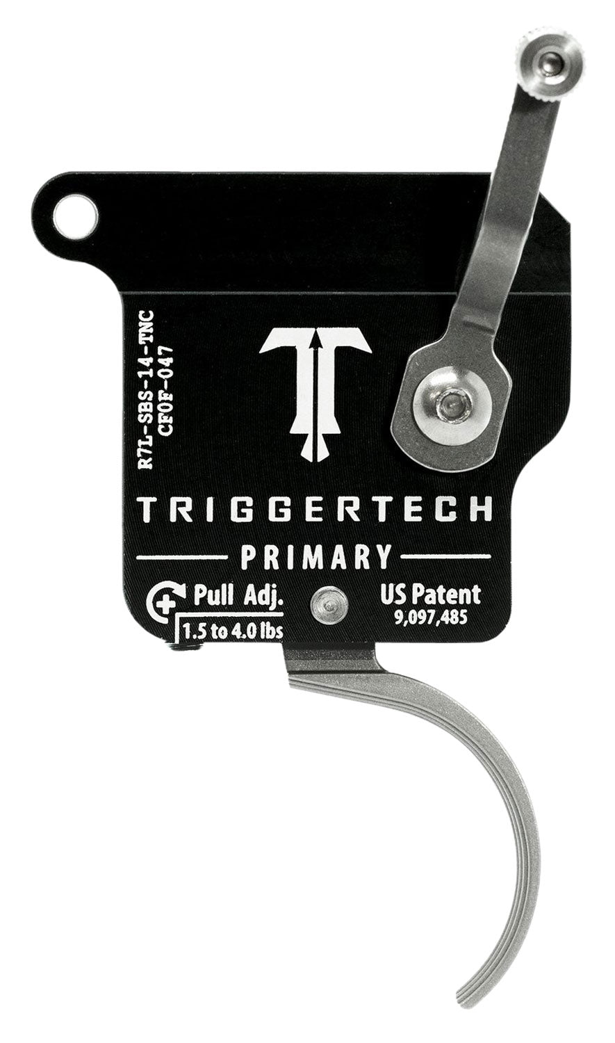 TriggerTech Rem 700 Left-Hand Primary Traditional Curved Single-Stage Trigger, 1.50-4 lbs Pull Weight