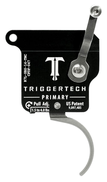TriggerTech Rem 700 Left-Hand Primary Traditional Curved Single-Stage Trigger, 1.50-4 lbs Pull Weight