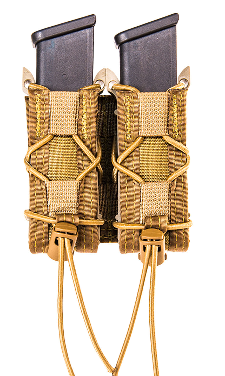 HSGI TACO Double Pistol Mag Pouch Coyote Brown Cordura Nylon MOLLE 2" Belt Mount