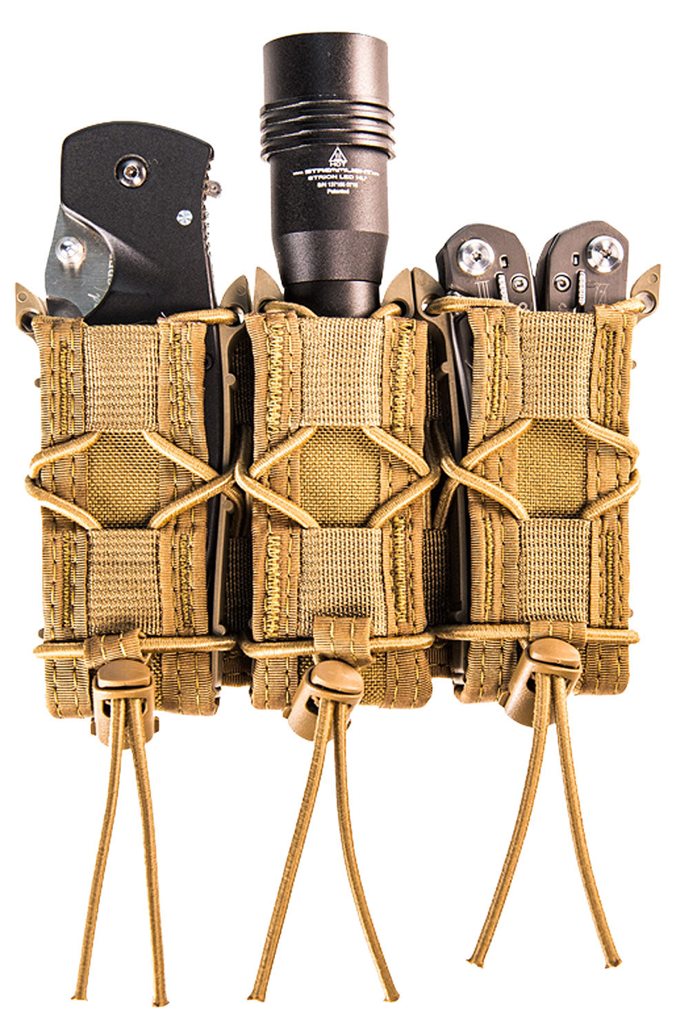 HSGI TACO Triple Pistol Mag Pouch Coyote Brown Cordura Nylon MOLLE 2" Belt Mount