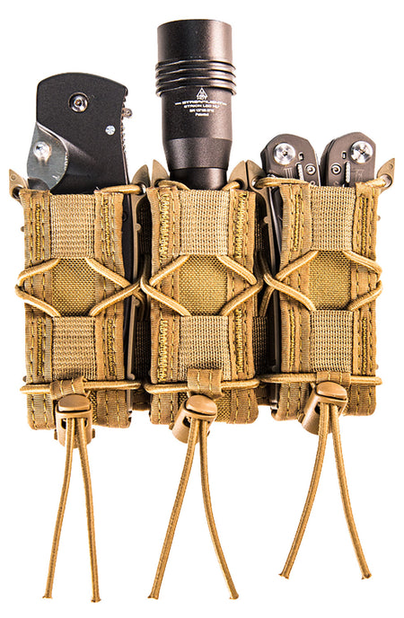 HSGI TACO Triple Pistol Mag Pouch Coyote Brown Cordura Nylon MOLLE 2" Belt Mount