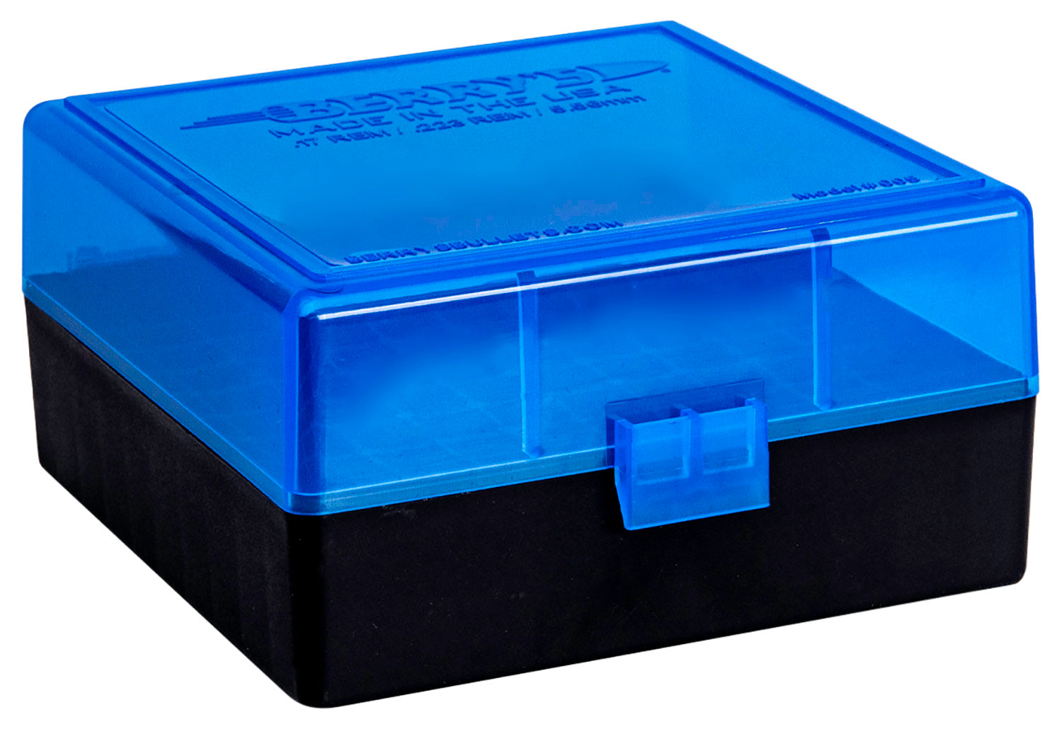 Berry's Polypropylene Ammo Box 100rd 223 Rem/5.56 NATO Blue/Black Stackable