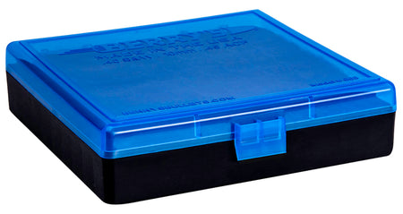 Berry's Polypropylene Ammo Box 100rd 40 S&W/45 ACP Blue/Black Stackable