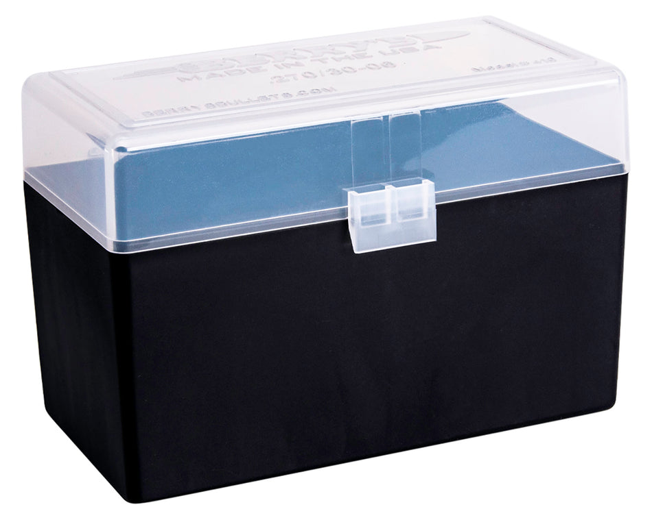 Berry's Polypropylene Ammo Box 50rd 270 Win/30-06 Springfield Clear/Black Stackable