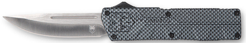 CobraTec Knives Carbon Fiber Aluminum Handle 3.25" OTF Drop Point Plain D2 Steel Blade with Pocket Clip