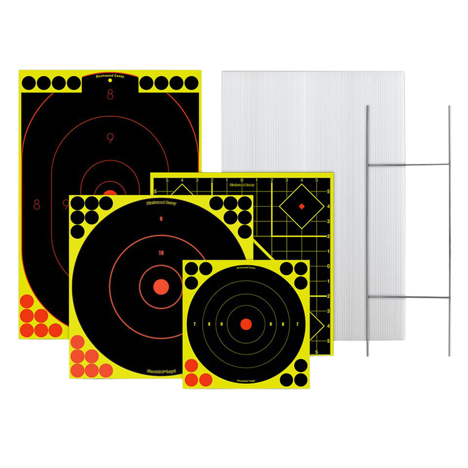 Birchwood Casey Sharpshooter Paper Target Kit with Frame and Backer Board 1 Frame/4 Targets