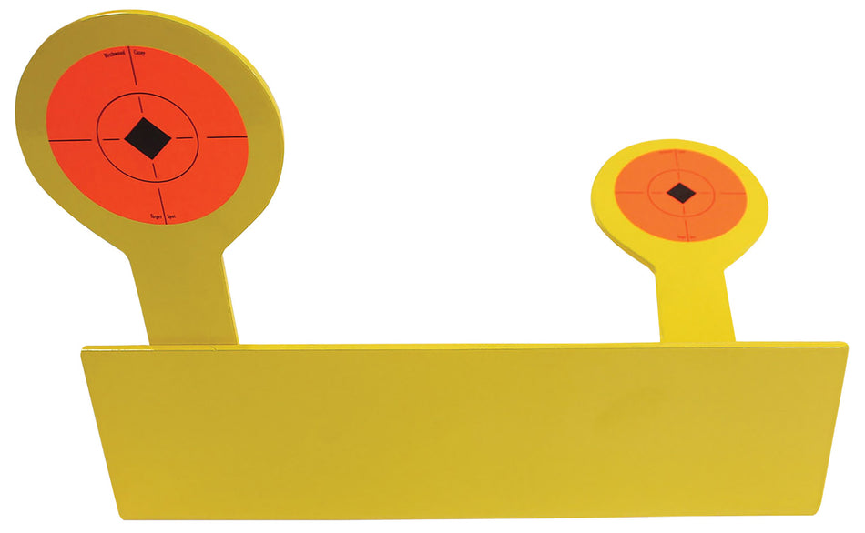 Birchwood Casey 47522 Bushwacker Rimfire AR400 Steel Resetting Target Black/Orange Circle w/Crosshair