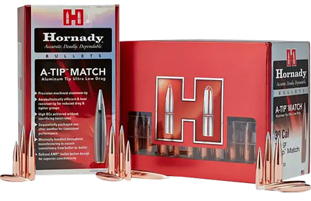 Hornady 3729 A-Tip Match 375 Cal .375 390 gr Aluminum Tip Match Bullets 25/Box