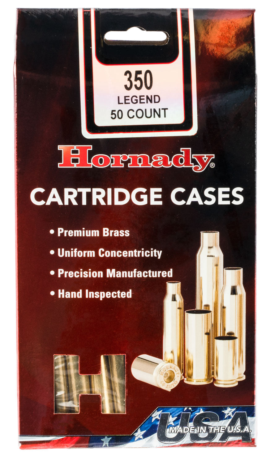 Hornady 87296 Unprimed Brass Cases 350 Legend Rifle Cartridge 50/Box