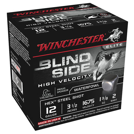 Winchester BLIND SIDE High Velocity Hunting Shotgun Ammo 12 Gauge 3.5 in 1-3/8 oz #2
