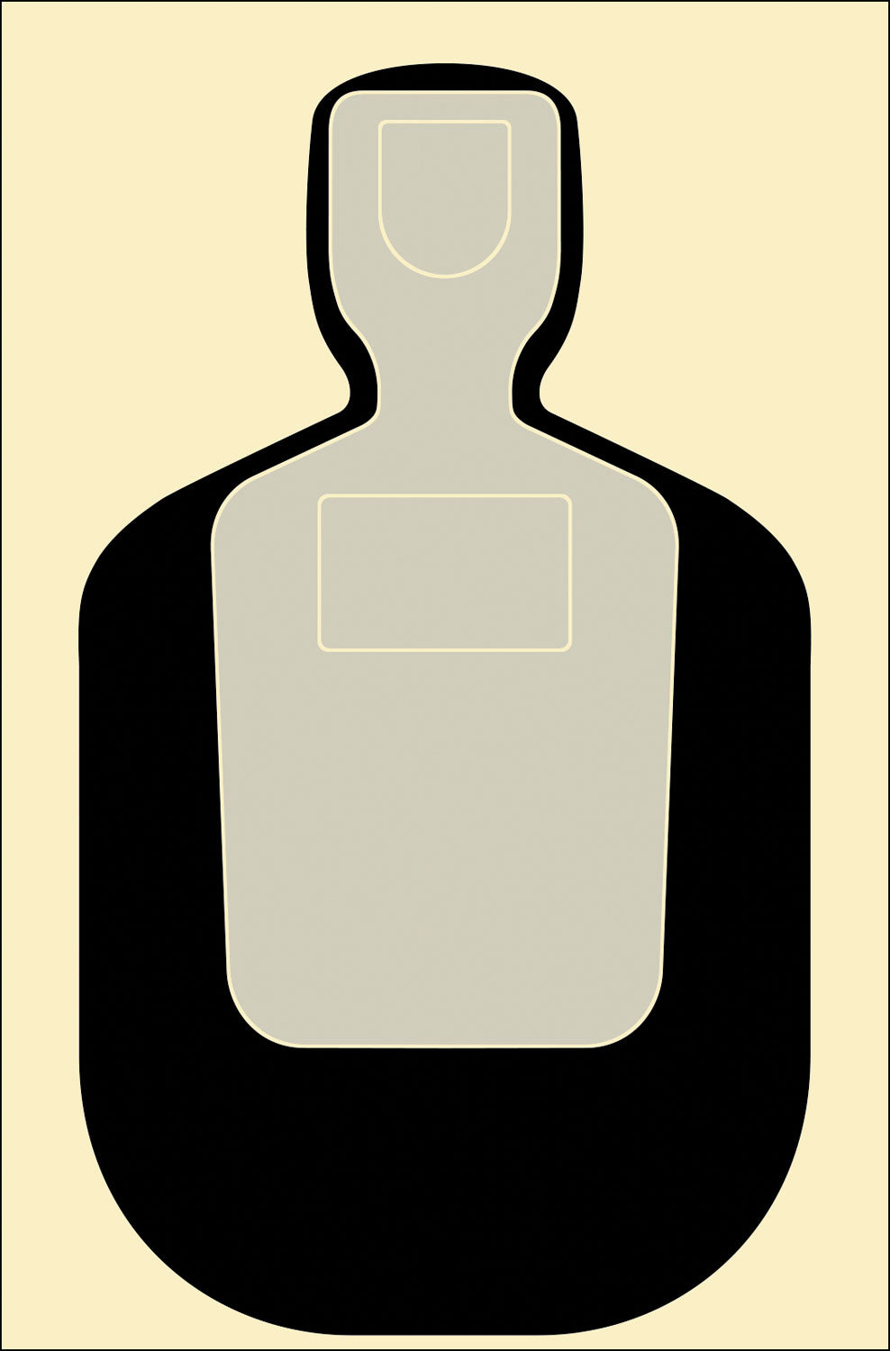 Action Target TQ-19 Standard 25-Yard Qualification Silhouette Paper Hanging Target 24x45 100-Count