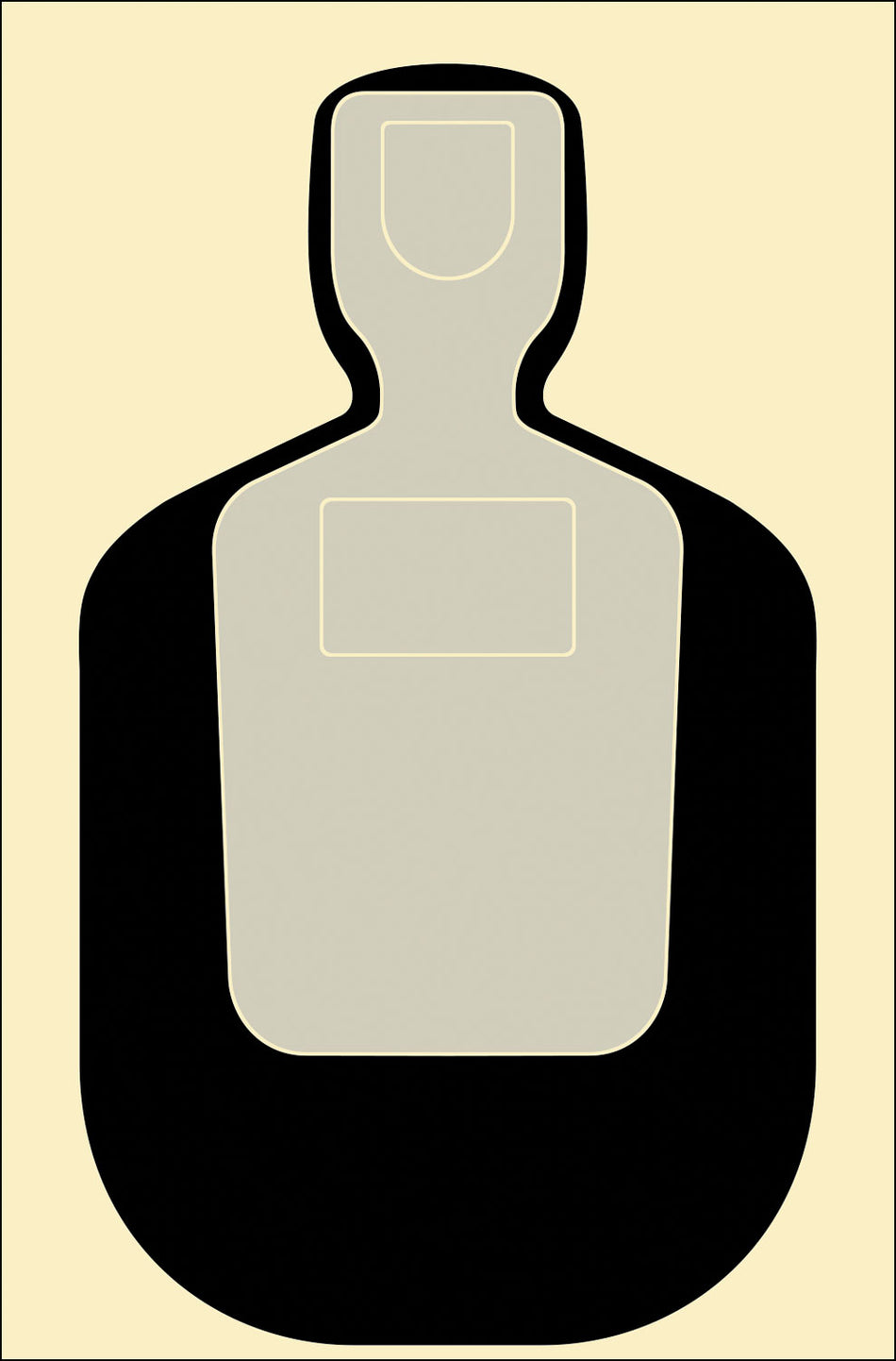 Action Target TQ-19 Standard 25-Yard Qualification Silhouette Paper Hanging Target 24x45 100-Count