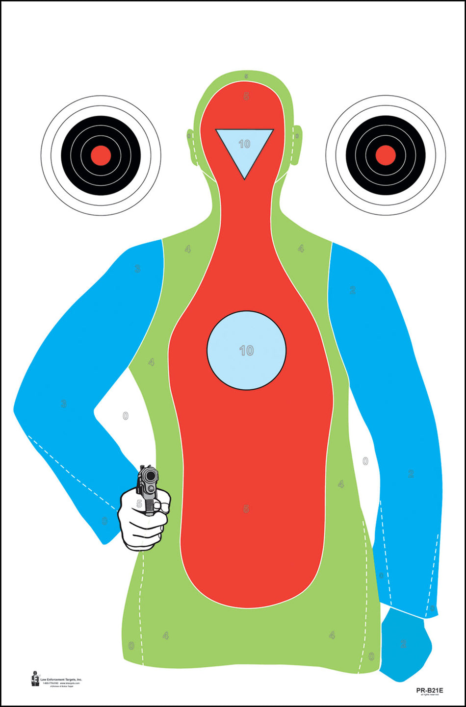 Action Target PRB21E100 B-21E High Visibility Fluorescent Silhouette Target 23x35 100-Count