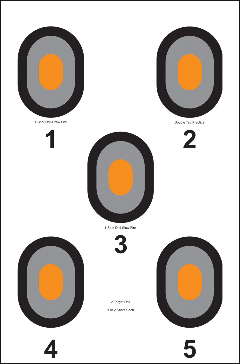 Action Target 530OC100 Bullseye Shooting Paper Targets 23"x35" 100Pk Multi-Color