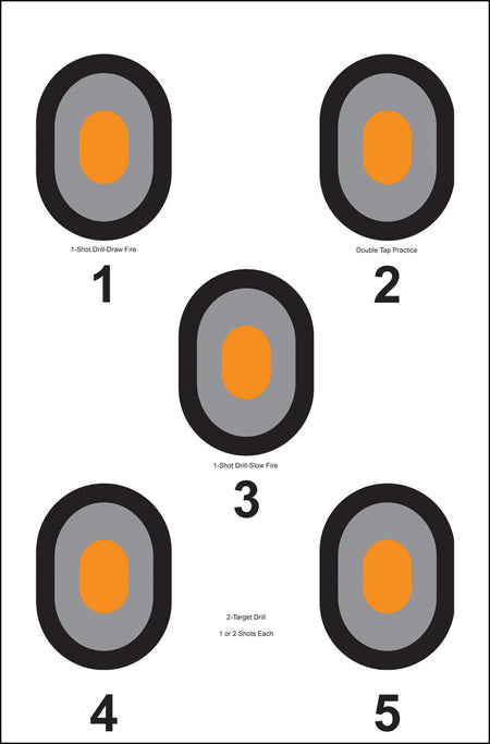 Action Target 530OC100 Bullseye Shooting Paper Targets 23"x35" 100Pk Multi-Color