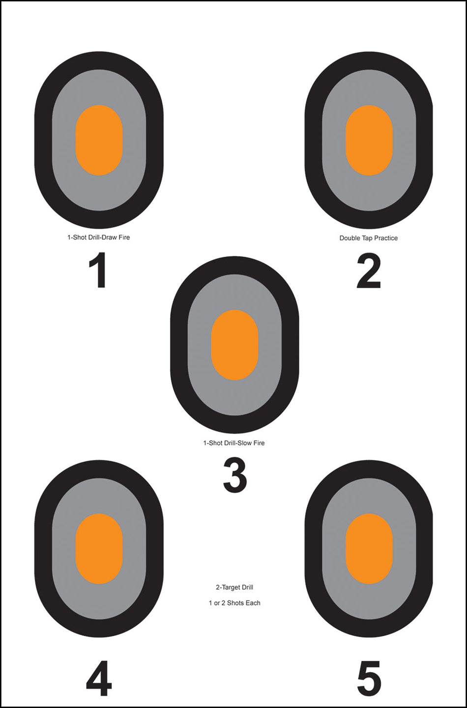 Action Target 530OC100 Bullseye Shooting Paper Targets 23"x35" 100Pk Multi-Color
