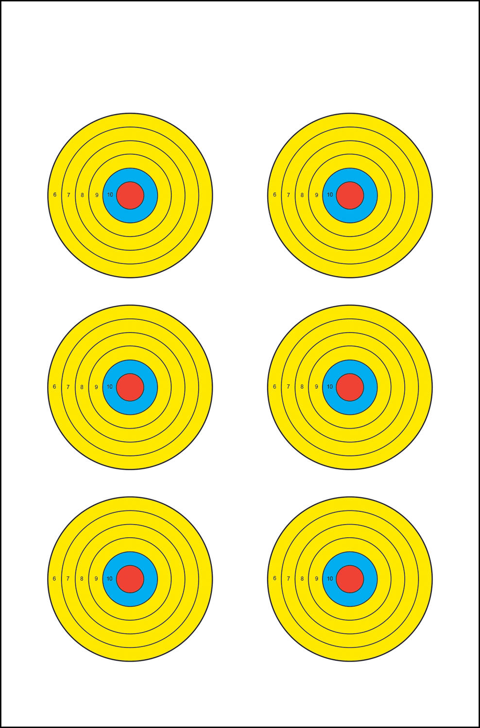 Action Target PRBE6100 High Visibility Bullseye Paper Targets 17.5x23 Inch Multi-Color 100/Box