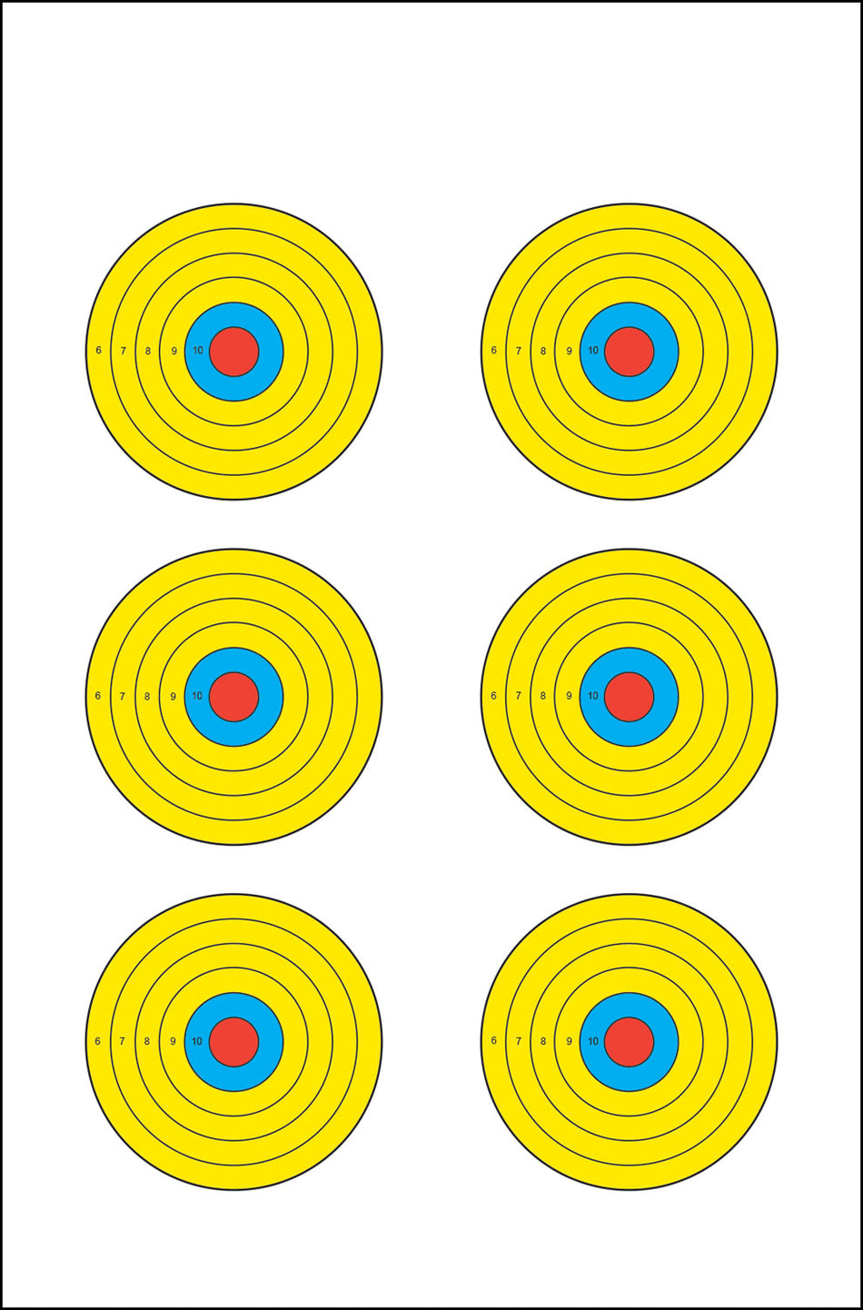 Action Target PRBE6100 High Visibility Bullseye Paper Targets 17.5x23 Inch Multi-Color 100/Box