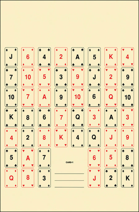 Action Target CARD1100 52-Card Layout Entertainment Paper Shooting Target 22.5" x 24" Black/Red 100 Pack