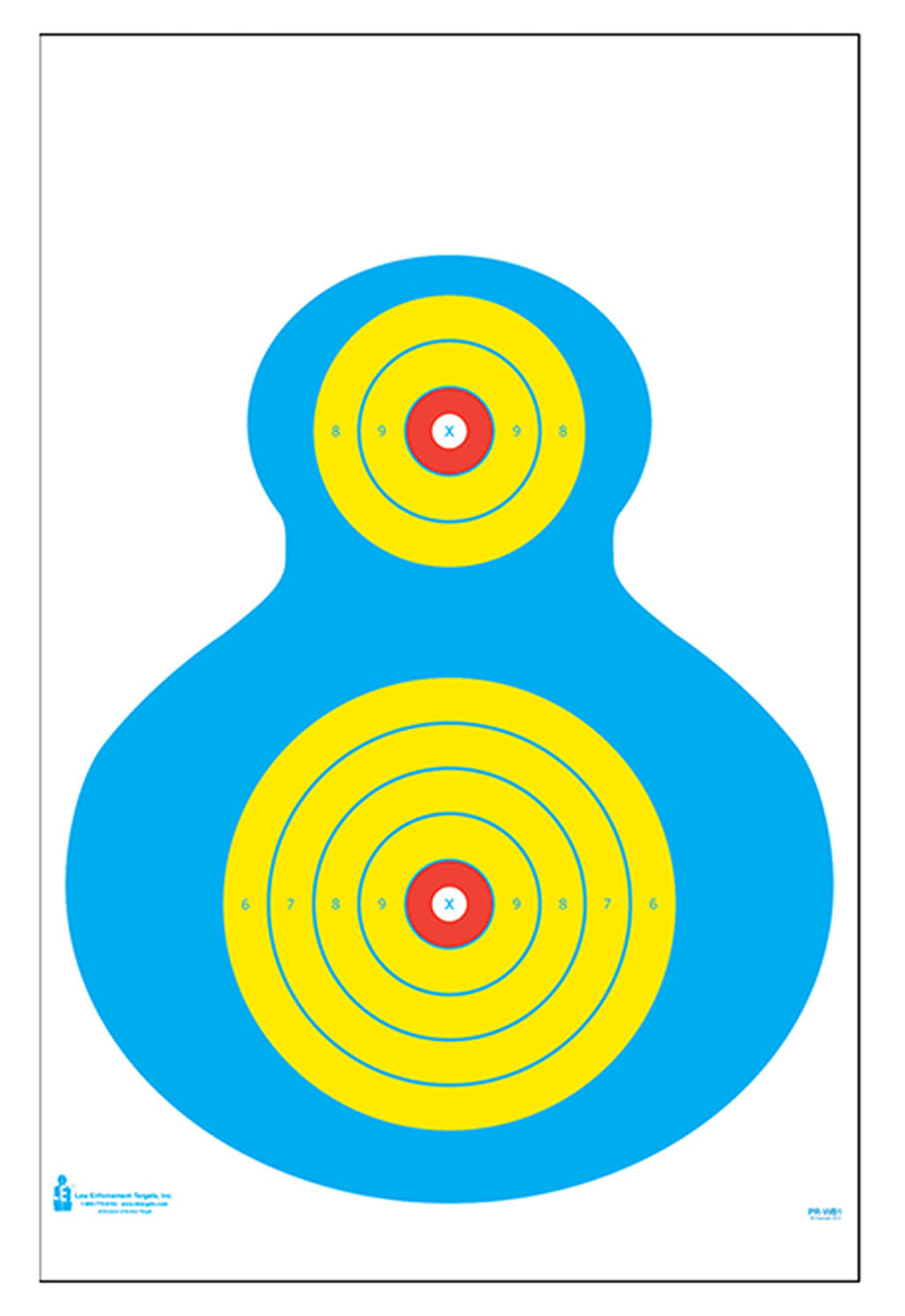 Action Target PRWB1100 Bright Silhouette Paper Range Target 19" x 25" Multi-Color 100 Pack