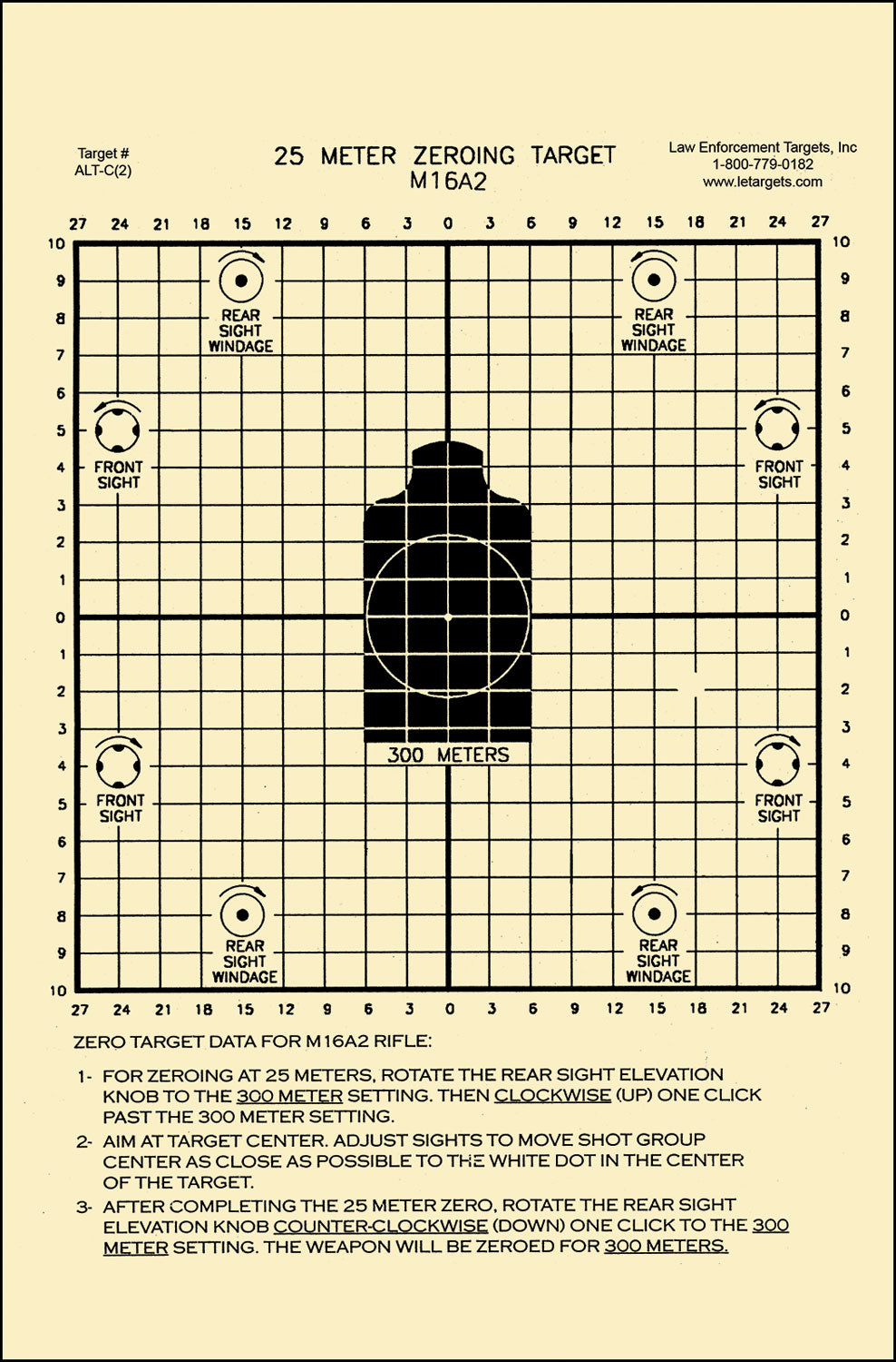 Action Target ALTC2100 Zeroing Tagboard Hanging Targets 25 Meters 8.75"x11.5" B/W Box of 100