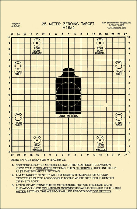 Action Target ALTC2100 Zeroing Tagboard Hanging Targets 25 Meters 8.75"x11.5" B/W Box of 100