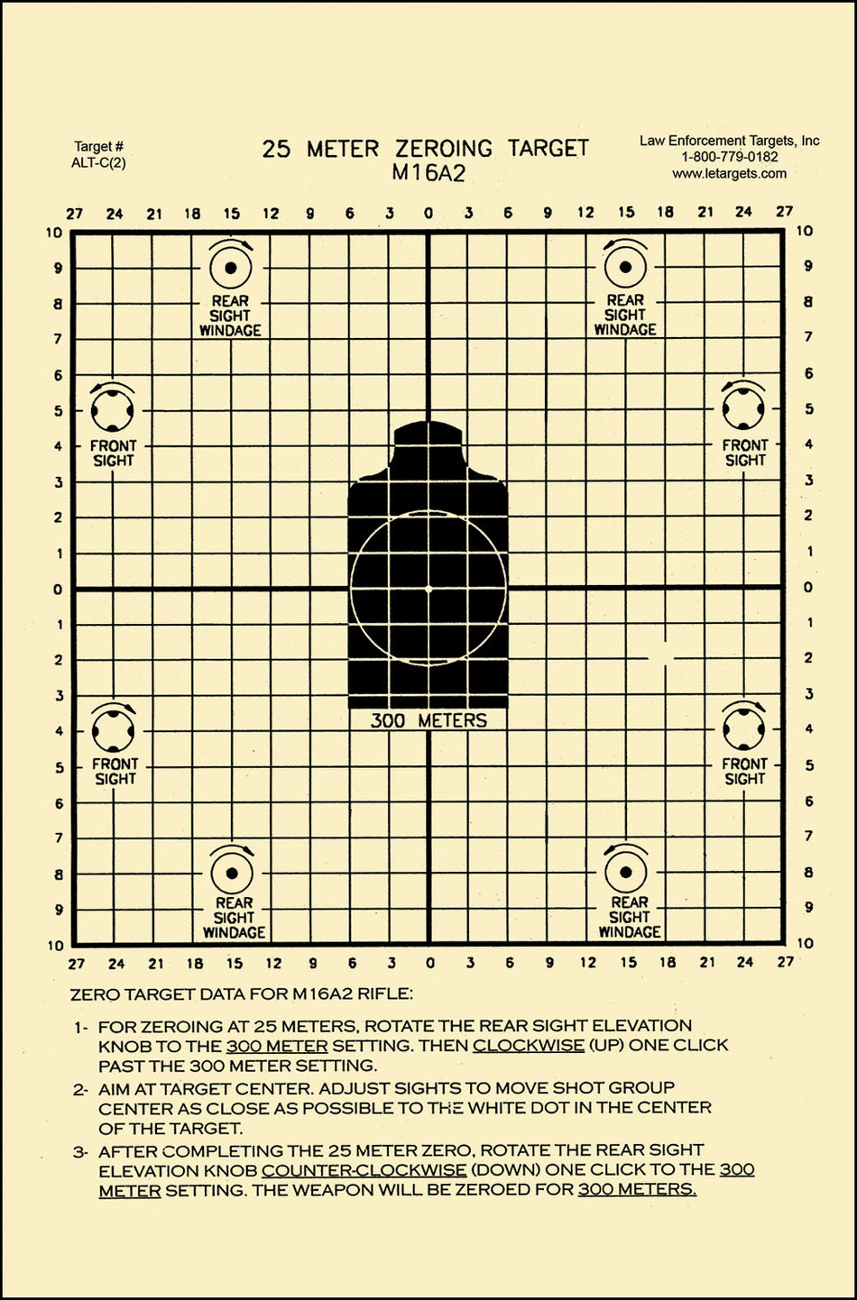 Action Target ALTC2100 Zeroing Tagboard Hanging Targets 25 Meters 8.75"x11.5" B/W Box of 100
