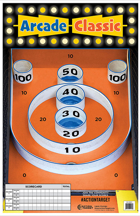 Action Target GSSKEE100 Skee-Ball Shooting Game Paper Hanging Target 23" x 35" Multi-Color 100 Count