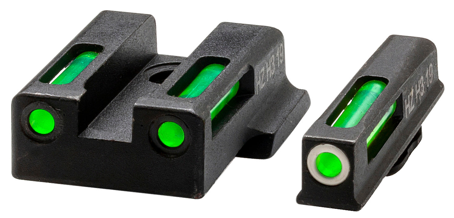 HiViz EZN321 S&W M&P EZ380 LiteWave H3 Green Tritium Front Green Fiber Optic Rear Sight