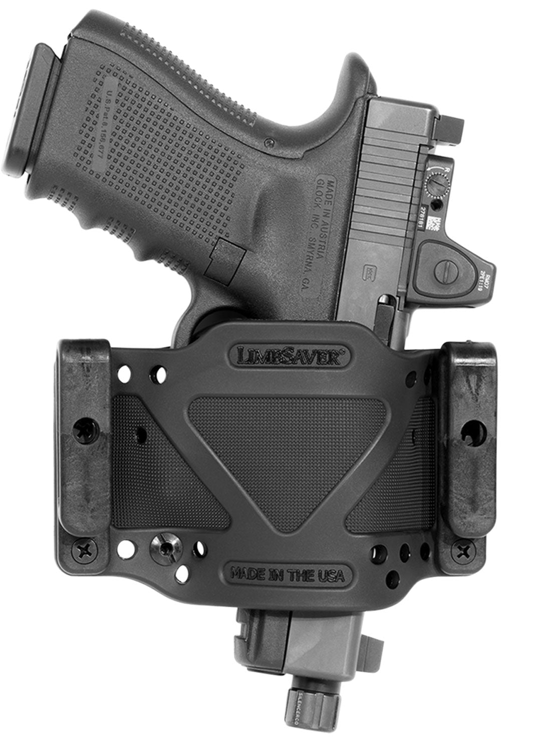 Limbsaver CrossTech Ambidextrous Compact Leather Holster IWB/OWB Black Polymer Belt Clip 12507