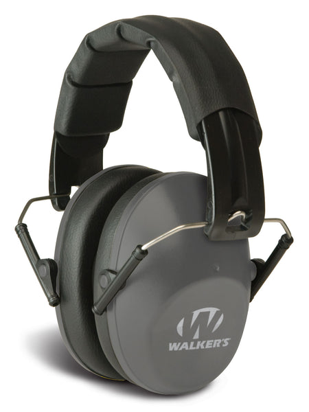 Walker's Folding Pro Low Profile Passive Hearing Protection Muff 22 dB Gray/Black
