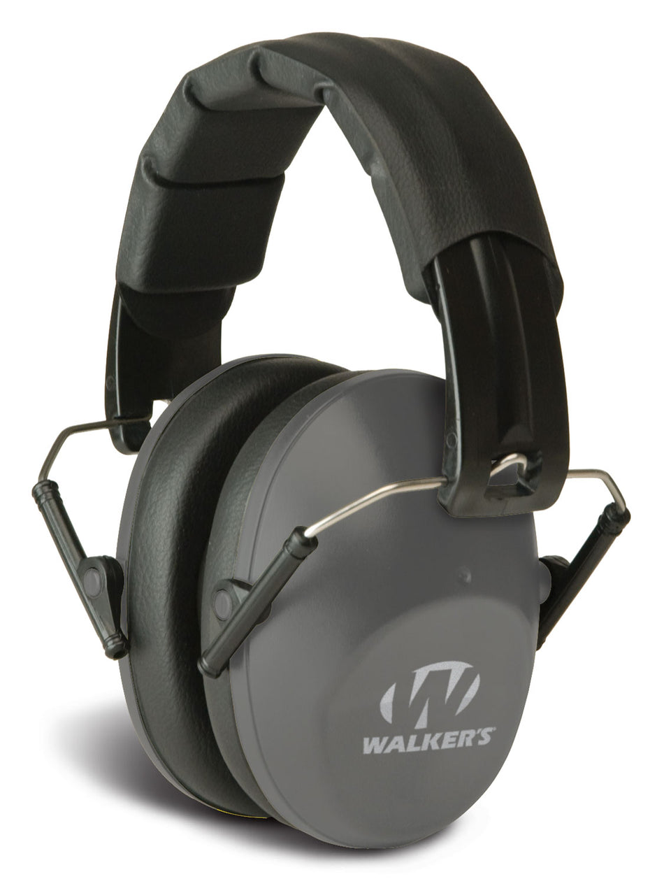Walker's Folding Pro Low Profile Passive Hearing Protection Muff 22 dB Gray/Black