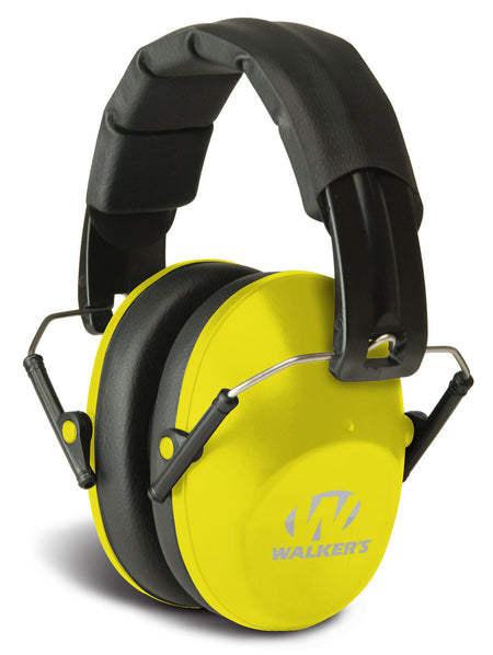 Walker's Folding Pro Low Profile Passive Hearing Protection Muff 22 dB Black/Yellow