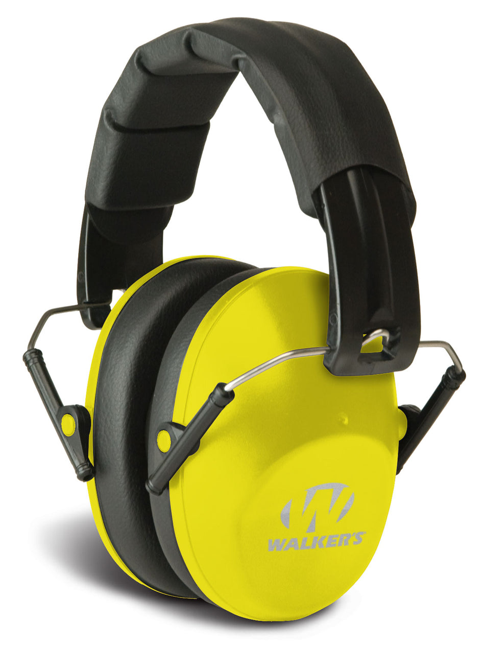 Walker's Folding Pro Low Profile Passive Hearing Protection Muff 22 dB Black/Yellow