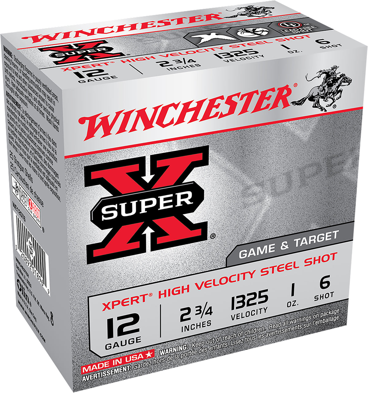 Winchester Xpert Game & Target HIgh Velocity California Certified Nonlead Ammunition Shotgun Ammo 12 Gauge 2.75 in 1 oz #6
