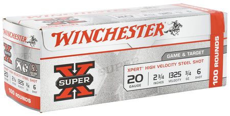 Winchester Xpert Game & Target HIgh Velocity Shotgun Ammo 20 Gauge 2.75 in 3/4 oz #6