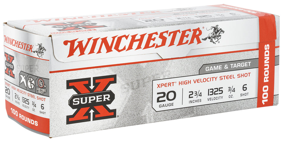 Winchester Xpert Game & Target HIgh Velocity Shotgun Ammo 20 Gauge 2.75 in 3/4 oz #6