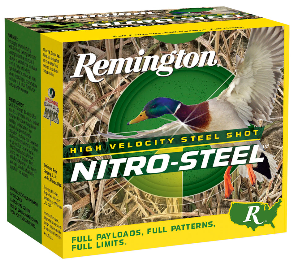 Remington Ammunition NS12S2 Nitro Steel 12 Gauge 2.75 in. 1 1/4 oz 2 Shot